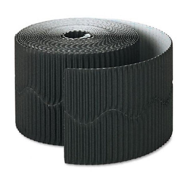 Easy-To-Organize Bordette Decorative Border- 2 1/4" x 50' Roll- Black EA40217